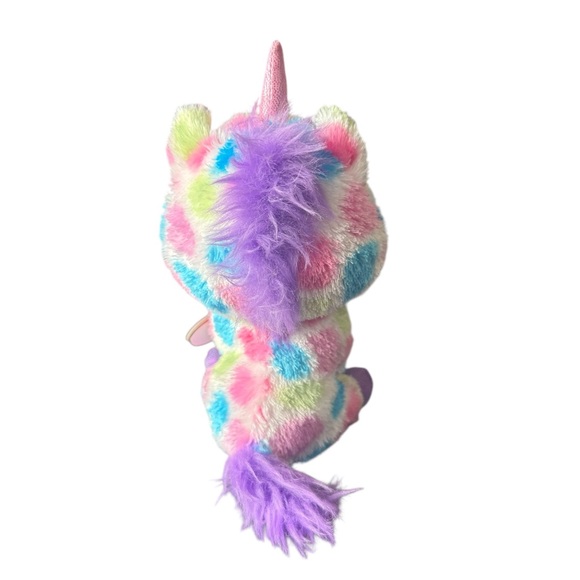 Ty Multicolor Plush Unicorn Beanie Boo - Picture 3 of 3